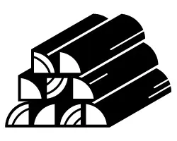 Picto noir et blanc ramonage bois