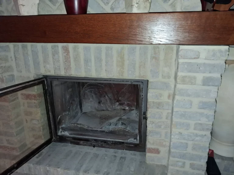 Cheminée à insert après nettoyage